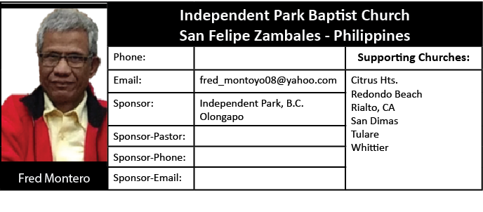[object Rectangle],Independent Park Baptist Church San Felipe Zambales Philippines,Phone:,,Supporting Churches:,Email...