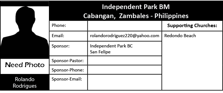 [object Rectangle],Independent Park BM Cabangan, Zambales Philippines,Phone:,,Supporting Churches:,Email:,rolandorodr...