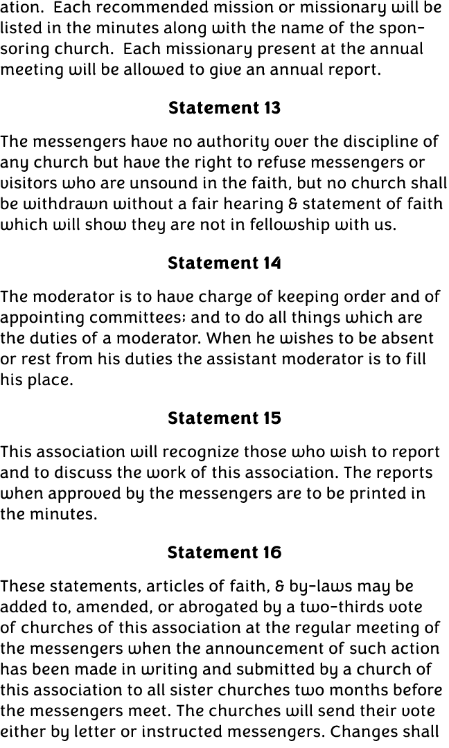 ation. Each recommended mission or missionary will be listed in the minutes along with the name of the sponsoring chu...