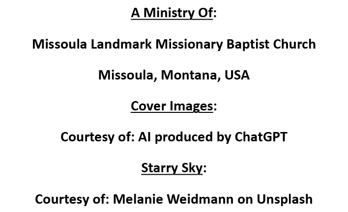 A Ministry Of: Missoula Landmark Missionary Baptist Church Missoula, Montana, USA Cover Images: Courtesy of: AI produ...