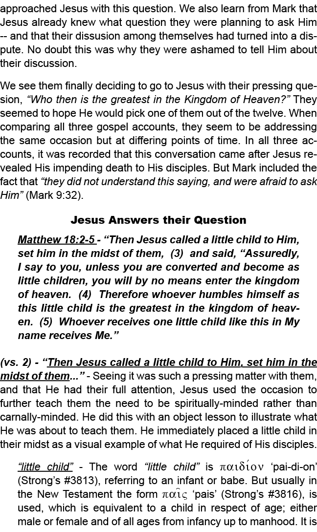 approached Jesus with this question. We also learn from Mark that Jesus already knew what question they were planning...