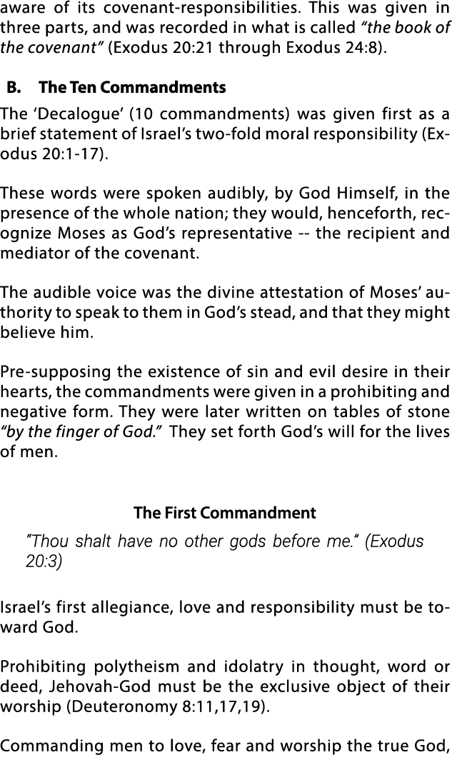 aware of its covenant-responsibilities  This was given in three parts, and was recorded in what is called  the book o   
