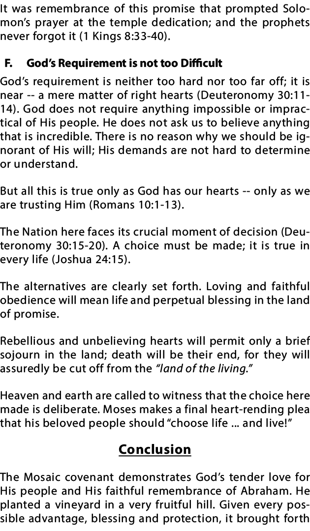 It was remembrance of this promise that prompted Solomon s prayer at the temple dedication; and the prophets never fo   