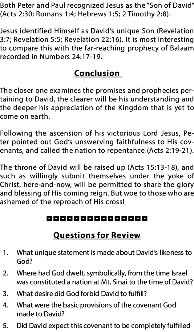 Both Peter and Paul recognized Jesus as the  Son of David  (Acts 2:30; Romans 1:4; Hebrews 1:5; 2 Timothy 2:8)  Jesus   