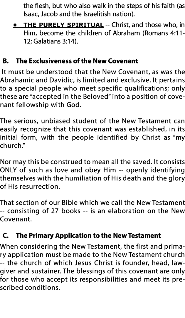 the flesh, but who also walk in the steps of his faith (as Isaac, Jacob and the Israelitish nation)    THE PURELY SPI   