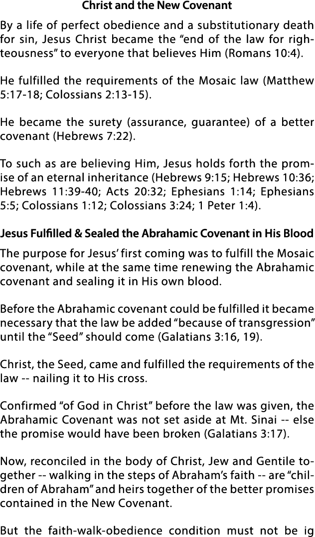 Christ and the New Covenant By a life of perfect obedience and a substitutionary death for sin, Jesus Christ became t   