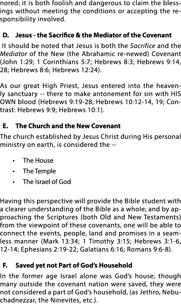 nored; it is both foolish and dangerous to claim the blessings without meeting the conditions or accepting the respon   