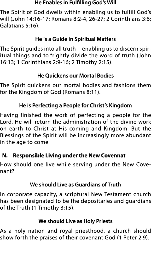 He Enables in Fulfilling God s Will The Spirit of God dwells within enabling us to fulfill God s will (John 14:16-17;   