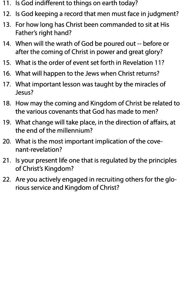 11  Is God indifferent to things on earth today  12  Is God keeping a record that men must face in judgment  13  For    
