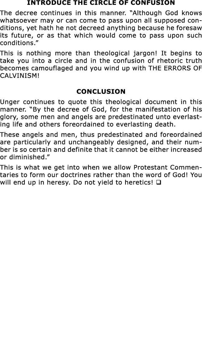 INTRODUCE THE CIRCLE OF CONFUSION The decree continues in this manner   Although God knows whatsoever may or can come   