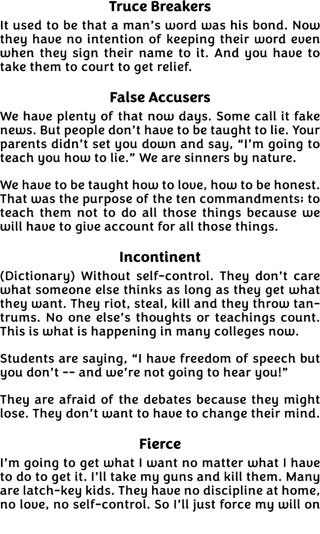 Truce Breakers It used to be that a man s word was his bond  Now they have no intention of keeping their word even wh   