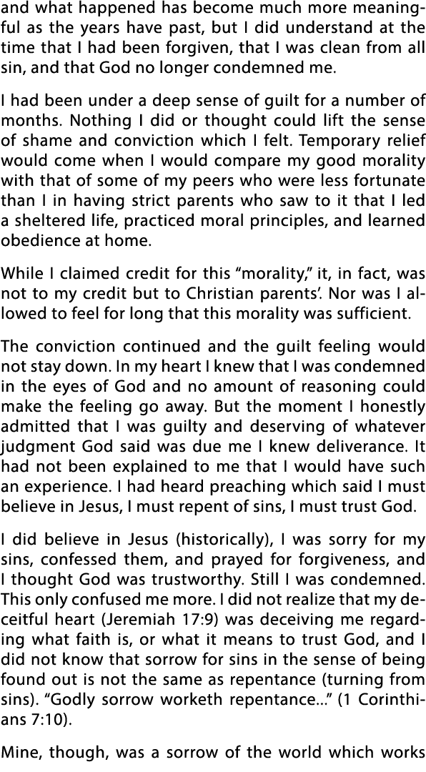 and what happened has become much more meaningful as the years have past, but I did understand at the time that I had   