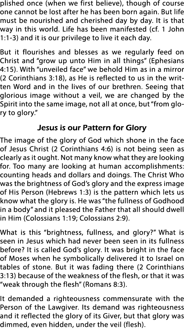 plished once (when we first believe), though of course one cannot be lost after he has been born again  But life must   