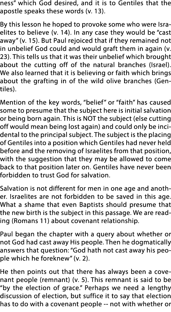 ness  which God desired, and it is to Gentiles that the apostle speaks these words (v  13)  By this lesson he hoped t   