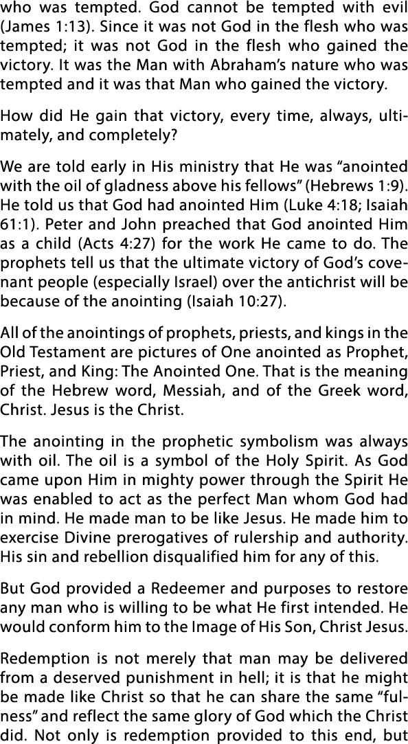 who was tempted  God cannot be tempted with evil (James 1:13)  Since it was not God in the flesh who was tempted; it    
