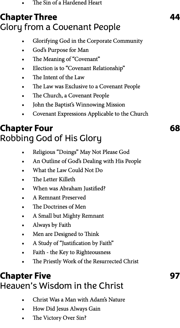   The Sin of a Hardened Heart Chapter Three  44 Glory from a Covenant People   Glorifying God in the Corporate Commun   