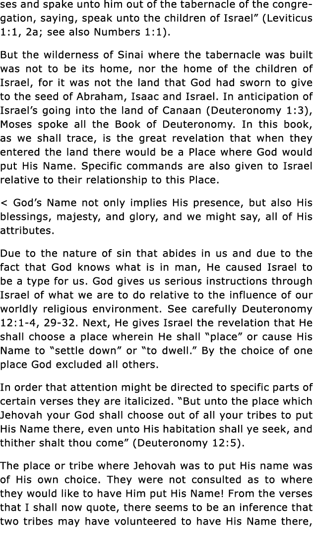 ses and spake unto him out of the tabernacle of the congregation, saying, speak unto the children of Israel  (Levitic   