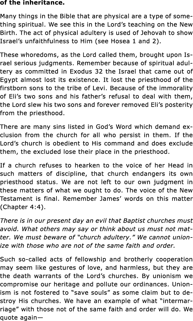 of the inheritance  Many things in the Bible that are physical are a type of something spiritual  We see this in the    