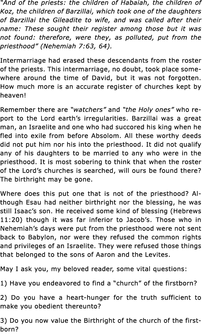  And of the priests: the children of Habaiah, the children of Koz, the children of Barzillai, which took one of the d   