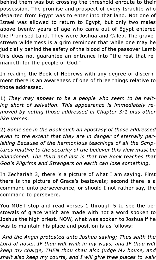behind them was but crossing the threshold enroute to their possession  The promise and prospect of every Israelite w   