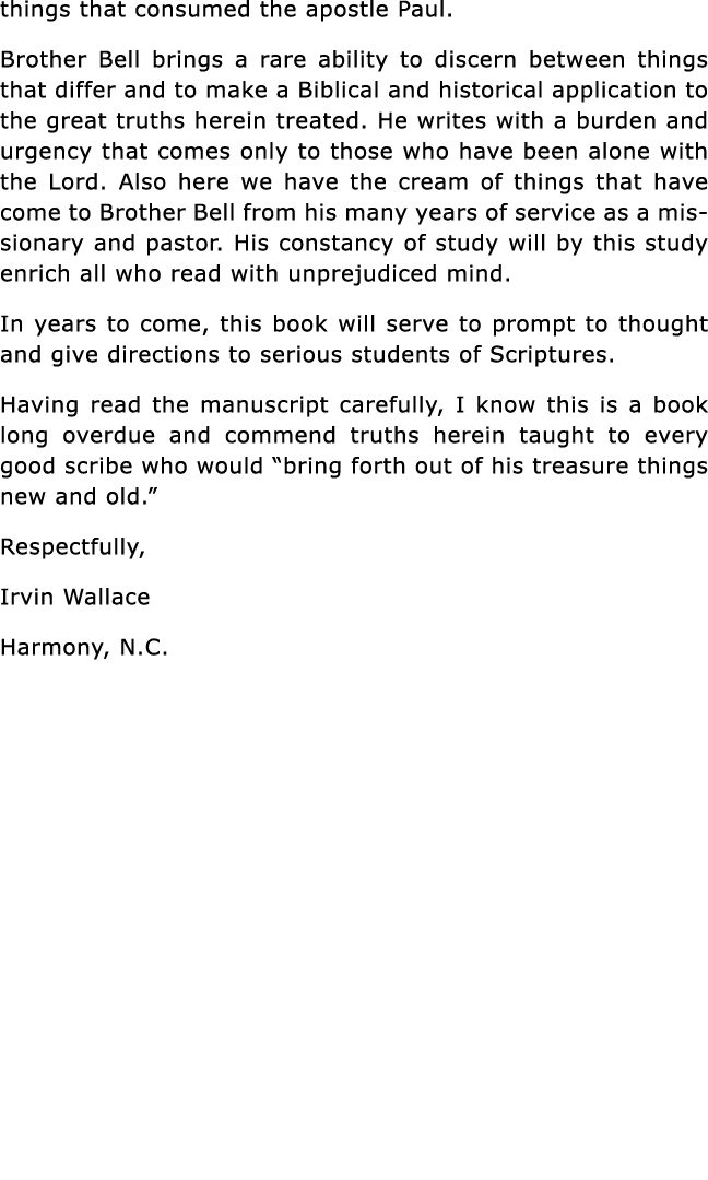 things that consumed the apostle Paul  Brother Bell brings a rare ability to discern between things that differ and t   